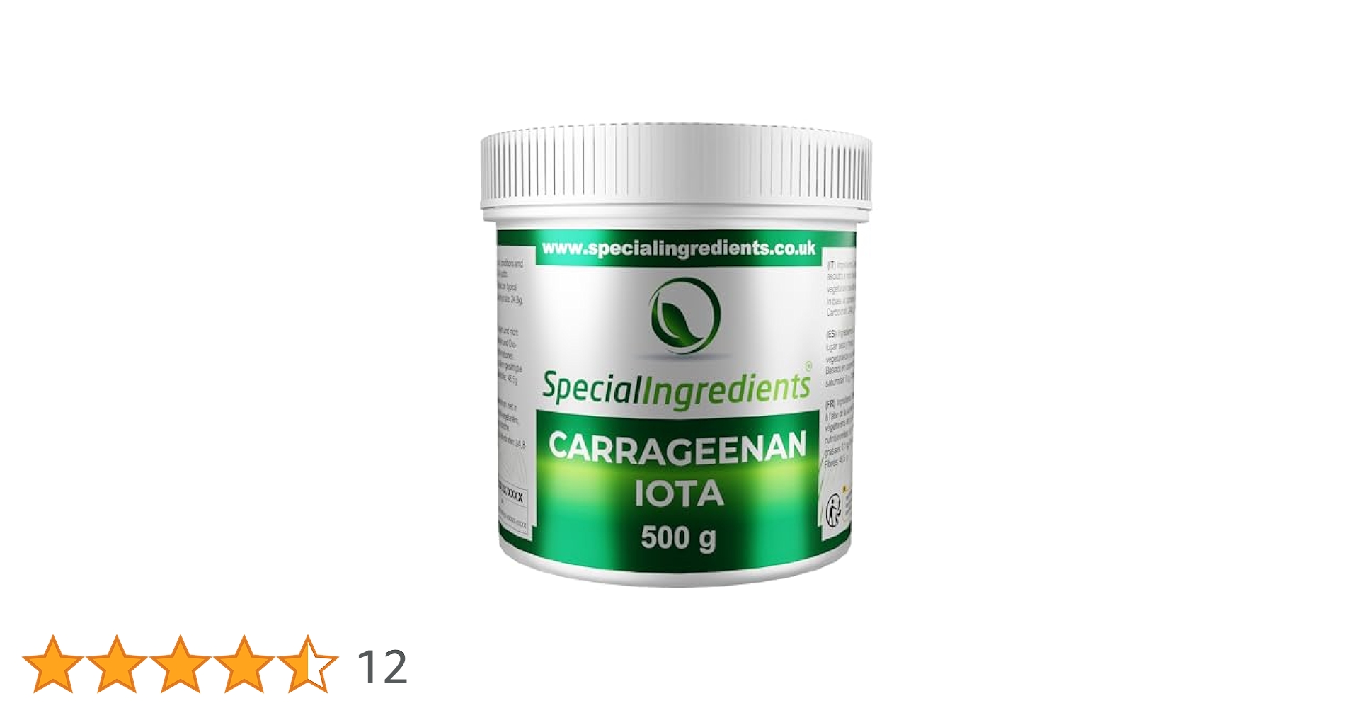 Special Ingredients IOTA CARRAGEENAN POWDER 100g, VEGAN, NON-GMO