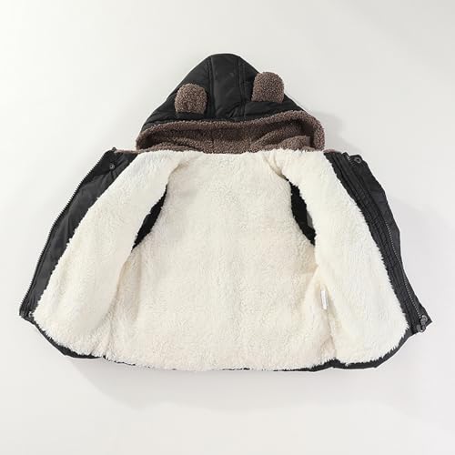 EISHOW Toddler Baby Girl Boy Fleece Hooded Jacket Vest Hoodie Sleeveless Waistcoat Warm Jacket Outwear with Zipper Pocket3