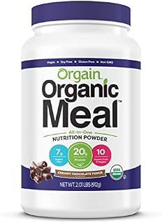 Orgain Organic Plant Based Meal Replacement Powder, Creamy Chocolate Fudge - 20g Protein