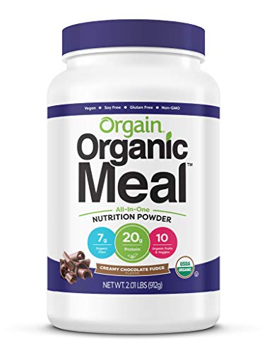 Orgain Organic Plant Based Meal Replacement Powder, Creamy Chocolate Fudge & Organic Plant Based Protein Powder, Creamy Chocolate Fudge - Vegan, Low Net Carbs #TOP1