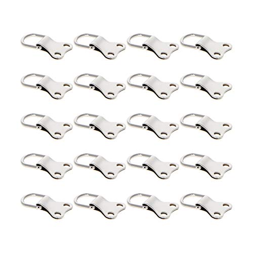 Image of Aicosineg D Ring Picture Hangers 36mm x 22mm Hardware Assortment Kit for Hanging Clock Paintings Home Decoration Picture Frame Artwork Creative Photo Hanging Solutions Silver Tone 50pcs