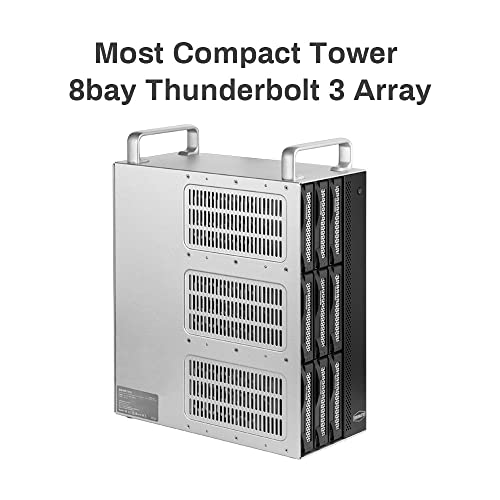 Image of Terramaster D8-332 Thunderbolt 3 Storage - Compact Professional-Grade 8-Bay Tower Thunderbolt3 Hardware RAID Enclosure - RAID 0 /1 /5 /10 /JBOD Support - External Hard Drive Storage