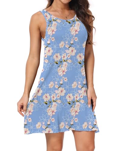Image of Short /Long Sleeve Women's Cold Shoulder Dress with Pockets Casual Swing T-Shirt Dresses