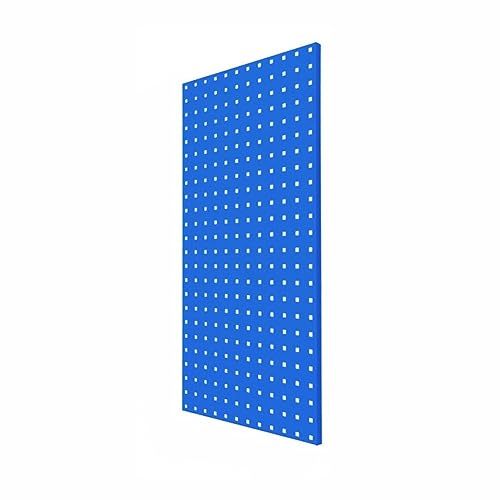 Panneau perforé métallique 65x45 cm bleu pour rangement mural de bricolage