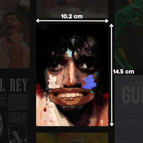 Image of auraposter Paper Desi Hip Hop (Set of 40) | DHH Mini Posters (15 x10 cm) | Mini Posters of Seedhe Maut, Krsna, Raftaar, Chaar Diwari songs for Wall, Bedroom, Living room | DHH Singers Desi Hip Hop