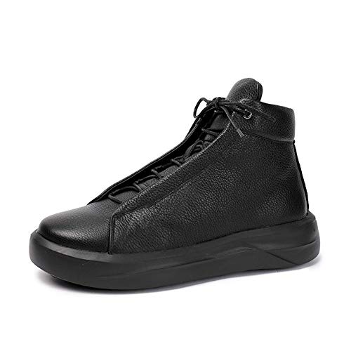 El Nuevo For Hombres Botas de Tobillo for Hombre con Cordones Botas Altas de tacón bajo Vacaciones for la Oficina La Primera Capa de Piel de Vaca(39 EU)