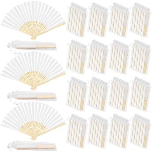 MCEAST 120 Pieces Wedding Handheld Paper Fans...