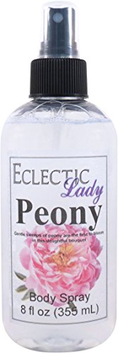 Eclectic Lady Peony Body Spray, Double Strength, 8 ounces, Body Mist for Women with Clean, Light & Gentle Fragrance, Cologne with Soft, Subtle Aroma For Daily Use