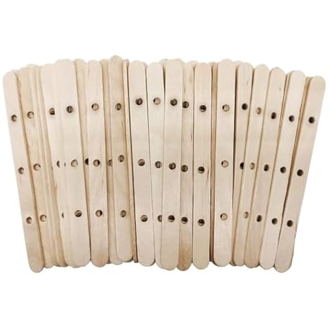 200 pcs Wooden Candle Wick Holders, Candle Wick Centering Device, Candle Wick Bars for DIY Candle Making Wick Clips Centering Tools Cover