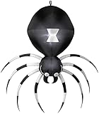 7' Gemmy Airblown Inflatable Hanging Black & White Spider Yard Decoration 226740