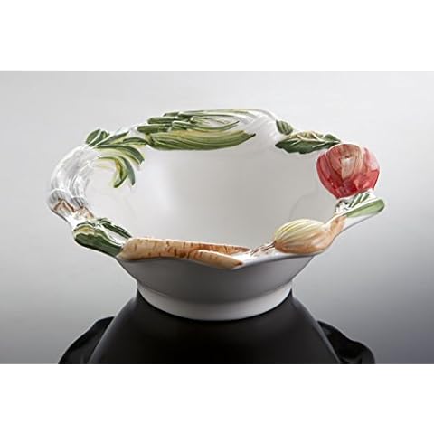 Bassano italienische Keramik runde Gemüse- Salat- Beistellschale 17x6 Cover