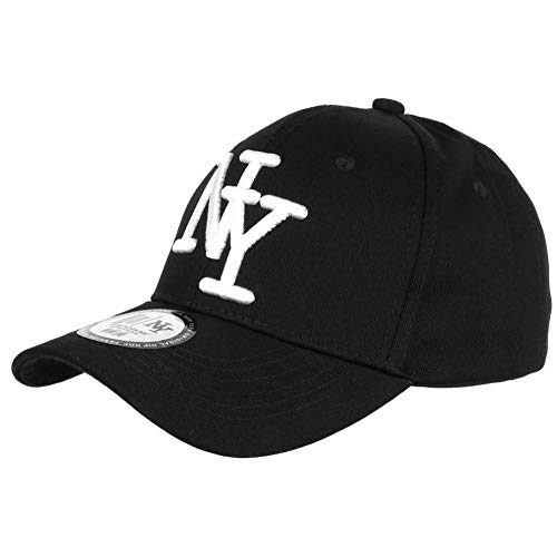 Casquette Enfant NY noire contre le soleil : confort ajustable de 7 à 11 ans