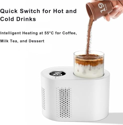 Máquina para hacer yogur con pantalla LCD y temporizador, función de frío y calor para yogur personal casero, fácil de usar, máquina de yogur compacta