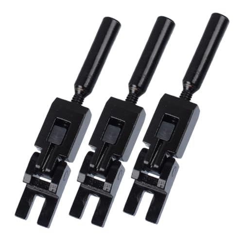 Totority 3pcs Electric Guitar Tremolo Bridge Double Locking System Locked String Saddles Metal Finish Prevent String Breakage