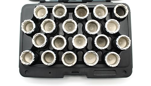Image of TMAX 20pc Anti-Theft Wheel Lug Nut Removal Socket Key for Volvo Set A