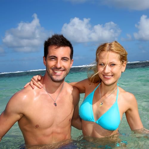 RWQIAN D&W Matching Necklace Best Friend Necklace for Men,Women's BFF Friendship Necklace for 2, Hero Necklace with Half Love Heart Pendant Jewelry Birthday Gifts for Brother Matching Couples Fans3