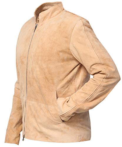 Morocco Daniel Craig Blouson Fawn Suede Leather Jacket4