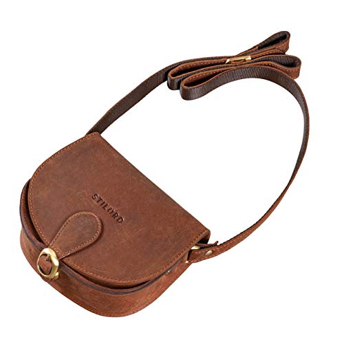 STILORD 'Helena' Kleine handtas Leren Schoudertas Dames Uitgaande Tas Crossbody-Tas Vintage Echt Leer, Kleur:veleta - bruin - Image 6