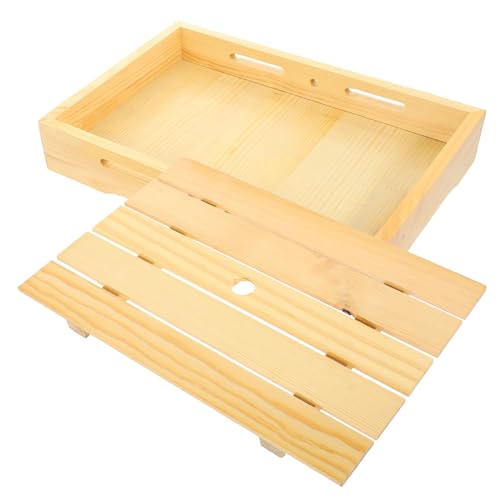 STOBAZA Practical Wooden Sushi Serving Tray Multi-use Sashimi Plate for Restaurant Hotel