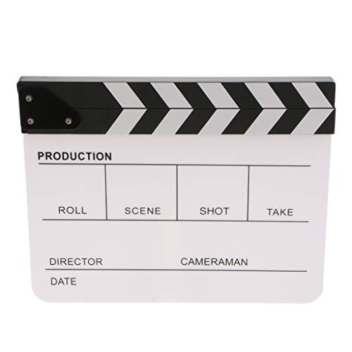 Homyl Flap de Diretor de Claquete Premium, Flap de Cena, Flap Sincronizado, Flap de Diretor,
