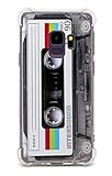 FAteamll Case for Galaxy S9,with Reinforced Corners TPU Soft Bumper Retro Cassette Tape Case...