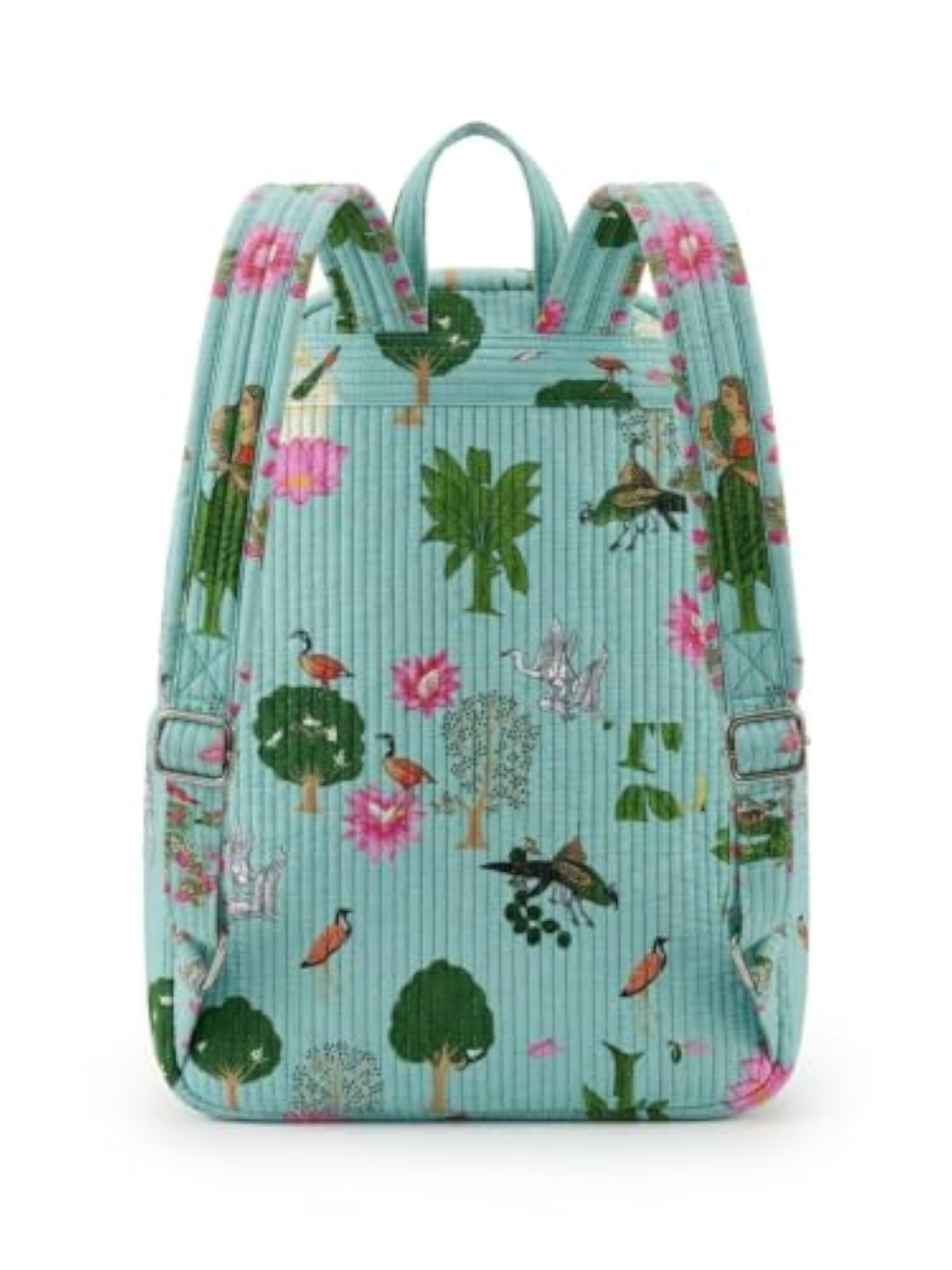 Quilted Toddler Lightweight Cotton Backpack, The Mughal Bloom