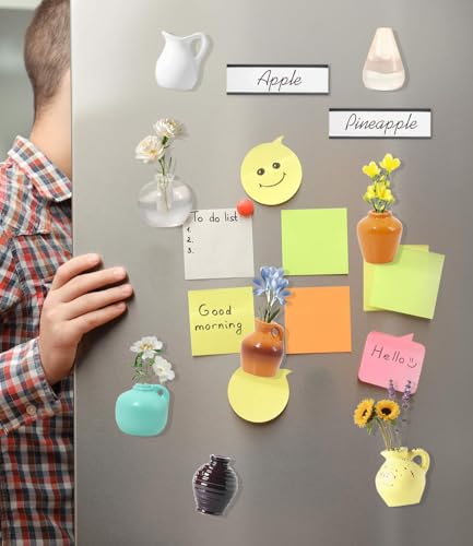 8 imanes mini jarrones decorativos para refrigerador miniatura 7