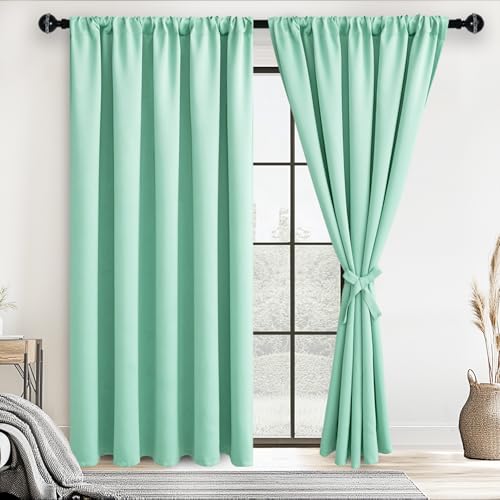 JIUZHEN Blackout Curtains for Bedroom Living Room 60 x 72 Inches Long
