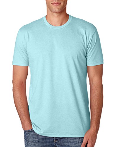 Next Level Apparel Men's CVC Crewneck Jersey T-Shirt, Ice Blue, Large