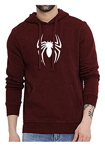 BAGHADBILLO Store BAGHADBILLO Spider Hoodie Maroon - 42 - Image 3