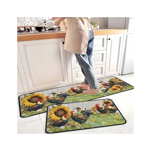 Tapis de cuisine 2 pièces décoration maison résistant décoloration - 2