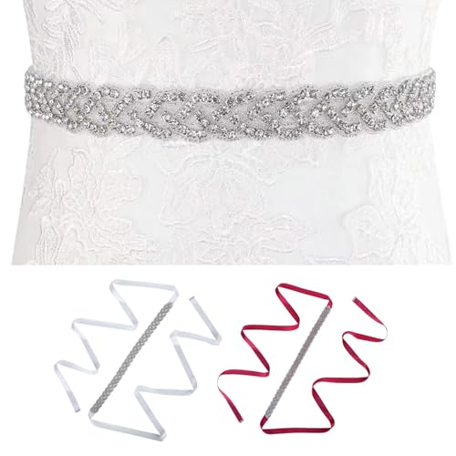 Women's Crystal Wedding Belt Rhinestones Glitters Waistband Evening Dress Belt For Wedding Dress And Evening2