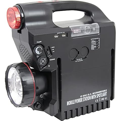 Omegon Power Tank de 17 Ah con adaptador de corriente y lámpara Cover