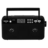 TOSHIBA(東芝) ラジオ TY-SR66(K) FM AM LEDライト ステレオ バックライト イヤホン端子 スリープタイマー 肩ベルト付属