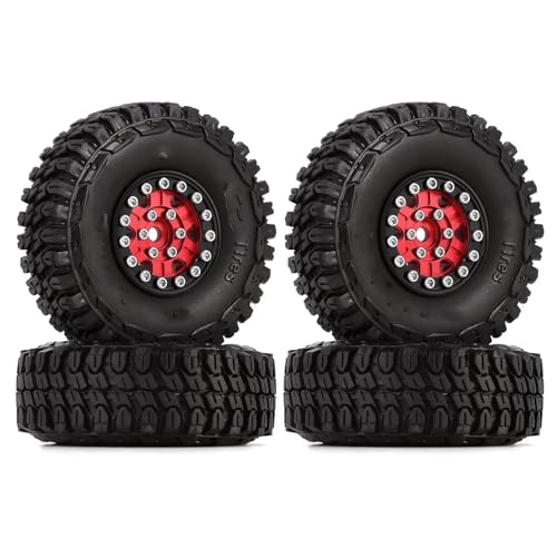 Roues alu 1.0 Axial SCX24 avec pneus en caoutchouc haute performance AX24