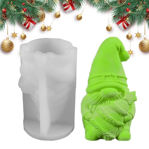 moldes de silicona, forma de resina en forma de Navidad decoración vela