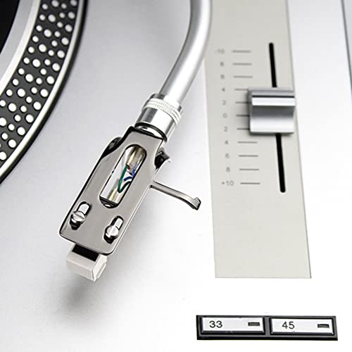 Tocadiscos fonógrafo con aguja de repuesto y soporte para disco de vinilo LP 6