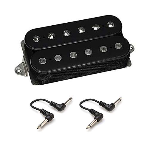 DiMarzio DP256 Illuminator Neck Humbucker Pickup - Black with Patch Cables