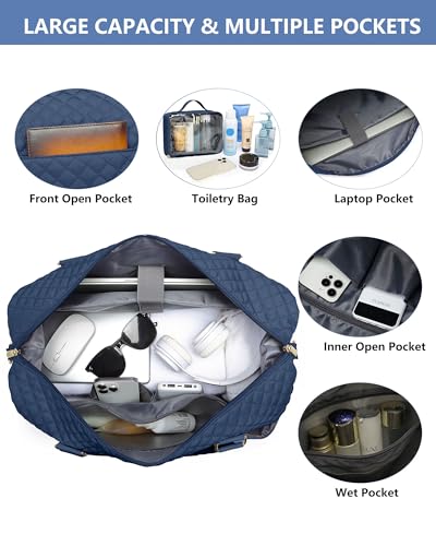 Foto de Bolsa de viaje para mujer, con compartimento para zapatos, azul (3-blue), Grande, Bolsas de viaje (imagen 5)