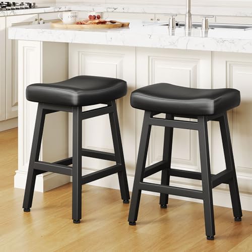 Raynesys Counter Height Bar Stools Set of 2, 24 Inch Barstools fo...