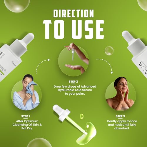 Image of Adalia Hyaluronic Acid 2% Face Serum for Deep Hydration, Dry & Dehydrated Skin, Lightweight Moisturizing Serum for Glowing Skin, Helps Retain Elasticity & Vitality, Non-Sticky Formula for Women & Men, 30ml