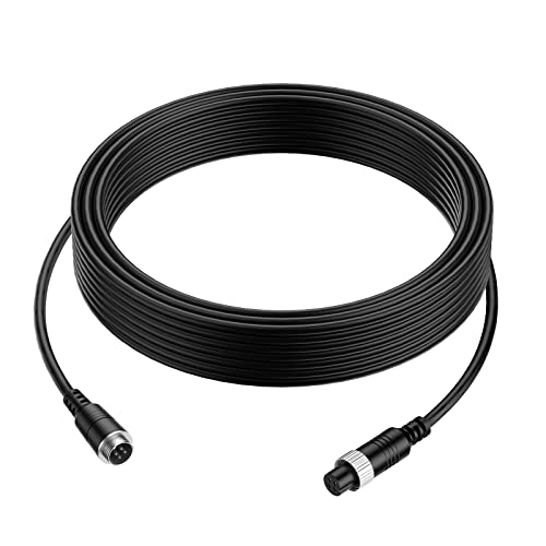 16FT 5M Car Video Extension Cable 4-Pin Aviation Waterproof Shockproof for CCTV Rearview Camera Truck Trailer Camper Bus Motorhome Vehicle Backup Monitor System