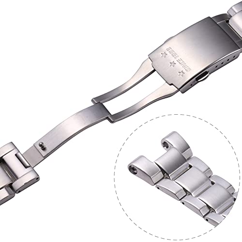 WRISTARMOR Stainless-Steel g-Shock Replacement Band Suitable for Casio GST-B100 GST-210 GST-S300 GST-S110 GST-S100 GST-W110 Men's Bracelet Watch Strap(Silver) - Image 2