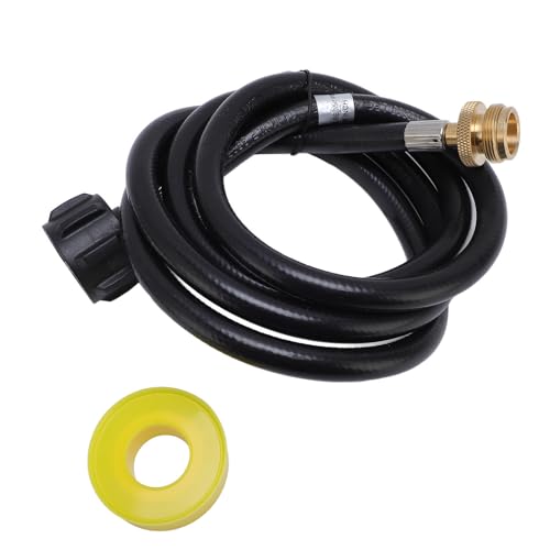 Klanata Tuyau d'extension de gaz de Carburant de 1,2 m – Adaptateur de réservoir de 0,5 kg à 9,1 kg Compatible avec Les barbecues Mr. Heater Buddy Series...