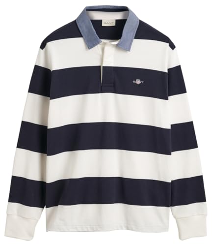 GANT REG Chambray Stripe Heavy Rugger, Coquille d'œuf, M
