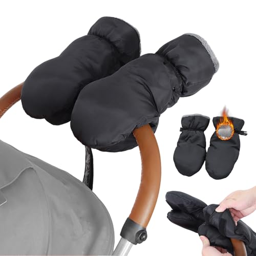 Guantes de Silla de Paseo, Guantes Calientes para Cochecito, Guantes Carro Bebe Invierno, Viento Impermeables Carrito Bebe Guante, para Todos los Cochecitos, Unisex para mamá y papá