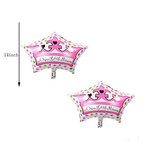 7Pcs Girls Foil Balloons Baby Bottle Balloons Feet Balloon Crown Balloon Baby Stroller Balloon For Gender Reveal Supplies Baby Shower Party Decorations #TOP3