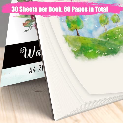Eucomir A4 Carta Acquerello, 30 Fogli Disegno