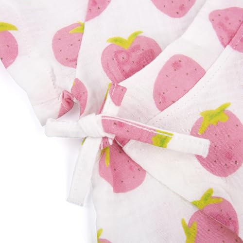 Image of Infant Kimono Robe Newborn Cotton Yarn Robe Baby Romper