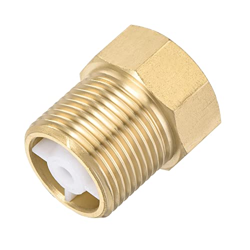 MECCANIXITY Brass Check Valve, G3/4 Male Female Thread 30x33mm Outward Flow Non-Return One Way Backflow Prevention for Water Petrol Fuel Line